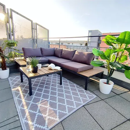 Ulmer Penthouse Fuer 7, Arbeitsplatz, Xxl-Dachterrasse, Grill, Wii Eksteriør billede