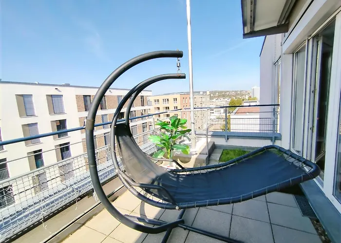 Ulmer Penthouse Fuer 7, Arbeitsplatz, Xxl-Dachterrasse, Grill, Wii