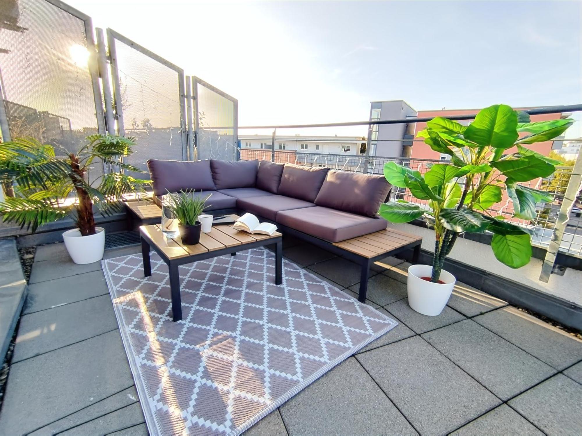 Apartment Ulmer Penthouse Fuer 7, Arbeitsplatz, Xxl-dachterrasse, Grill, Wii Ulm