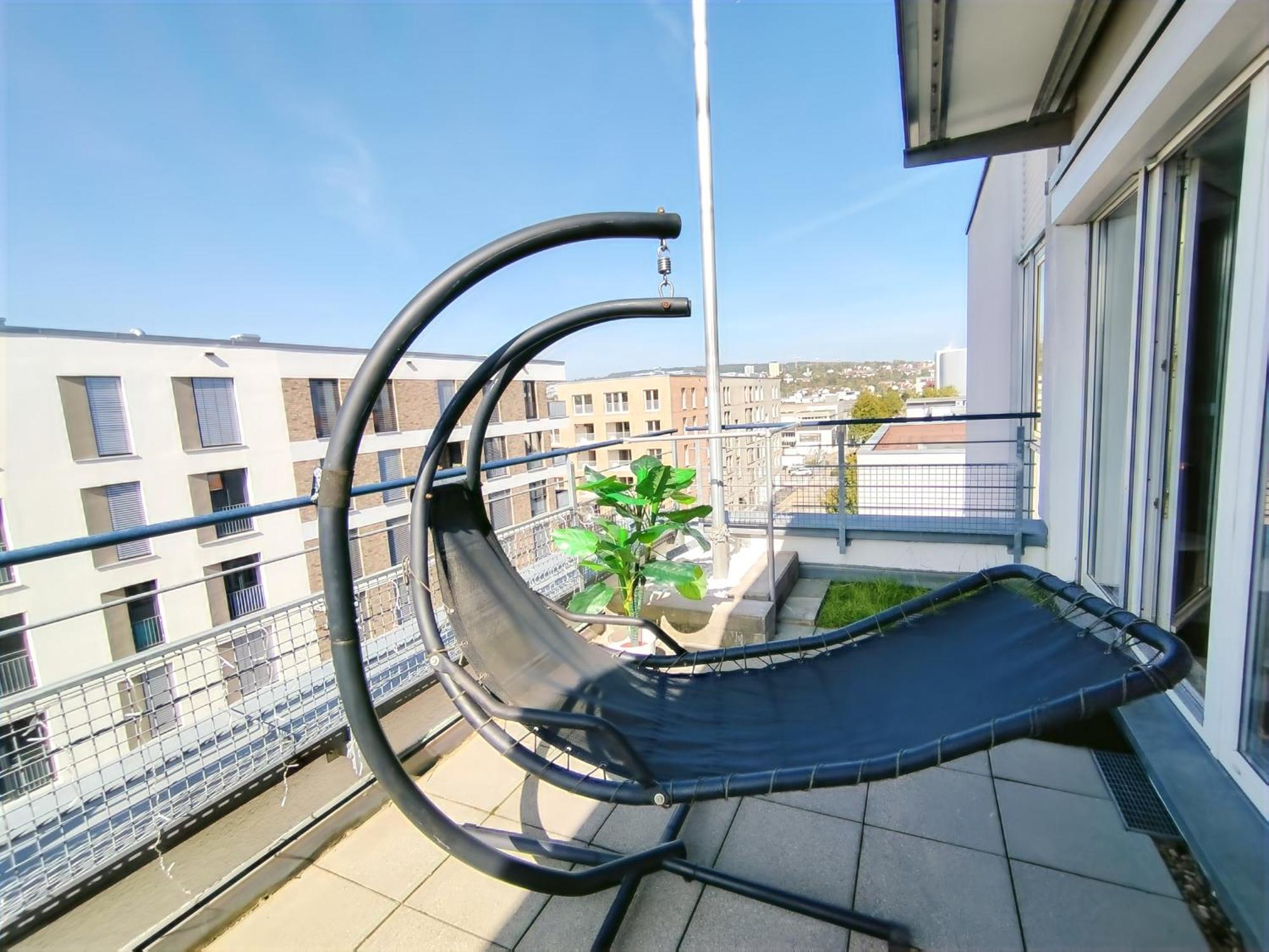 Ulmer Penthouse Fuer 7, Arbeitsplatz, Xxl-dachterrasse, Grill, Wii Ulm